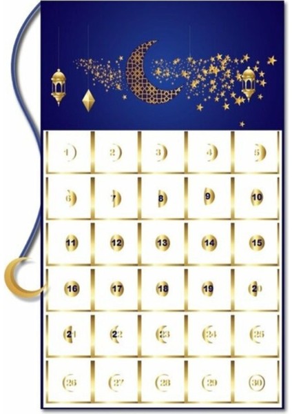 Renkli Ramazan Bayramı Cepli Pano 50X75, Şık ve Eğlenceli Dekorasyon Parçası