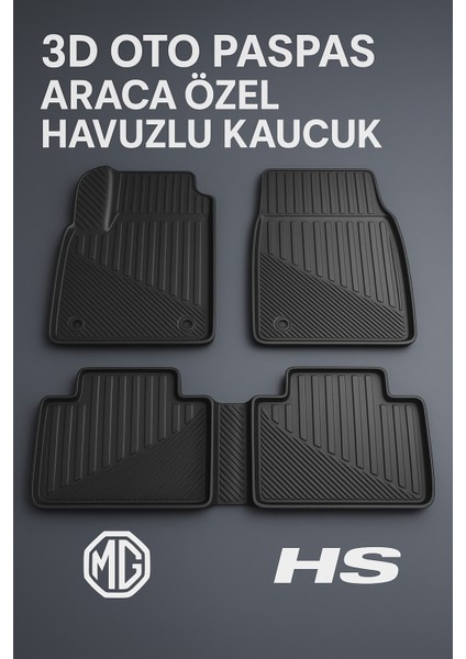 Mg Hs Uyumlu 3D Oto Paspas Havuzlu - Mg Hs Benzinli 2018+
