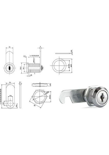 Canex Mandallı Çekmece Kilidi Nikel 20 mm fırsatları