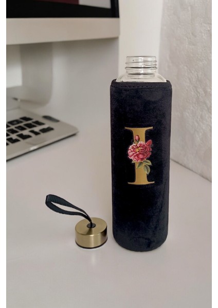 Kişiye Özel Kadife Kılıflı Cam Matara 600 Ml, Şık ve Kullanışlı Tasarım fiyatları