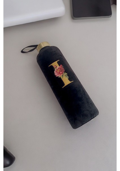 Kişiye Özel Kadife Kılıflı Cam Matara 600 Ml, Şık ve Kullanışlı Tasarım modelleri