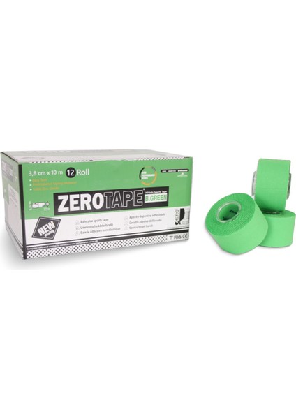 Esneklik ve Koruma Için 3.8cm Sporcu Bandı, 10 Metre, Yeşil Renk