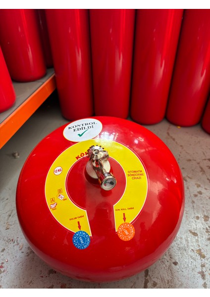 12 kg Tavan Tipi Sprinkli Köpüklü Otomatik Söndürme Sistemi 4 Yıl Garantili