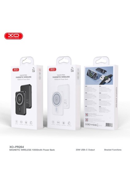 PR264 20W Pd Fast Hızlı Stand Magsafe Özellikli Usb-C (Type-C) Çıkışlı 10000 Mah Wireless Kablosuz Şarj Powerbank fiyatları