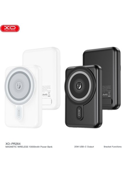 PR264 20W Pd Fast Hızlı Stand Magsafe Özellikli Usb-C (Type-C) Çıkışlı 10000 Mah Wireless Kablosuz Şarj Powerbank modelleri