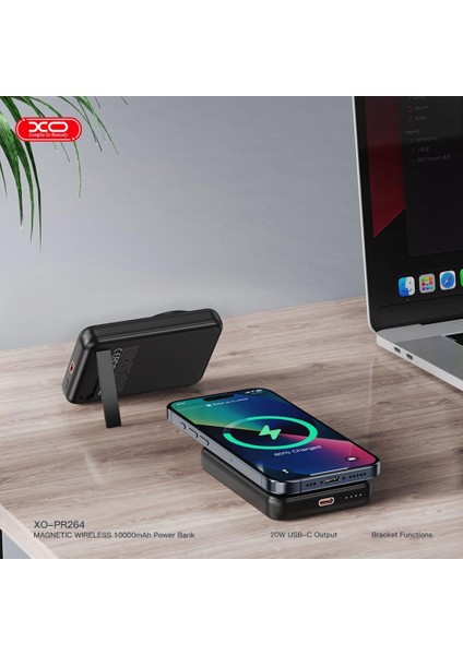 PR264 20W Pd Fast Hızlı Stand Magsafe Özellikli Usb-C (Type-C) Çıkışlı 10000 Mah Wireless Kablosuz Şarj Powerbank fırsatları