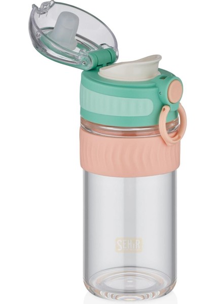 400ML Yeşil Silikon Gövdeli Şık Cam Matara, Kapaklı, Rahat Içim fiyatları