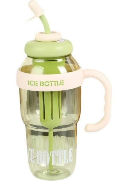 1300 ml Yeşil Spor Matara, Pipetli, Süzgeçli, Taşıma Saplı, Seyahat ve Okul Için fiyatları