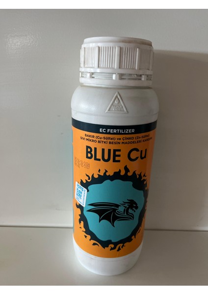 Blue Cu Bakır Sülfat ve Çinko Içerikli Sıvı Mikro Bitki Besini 1 Litre