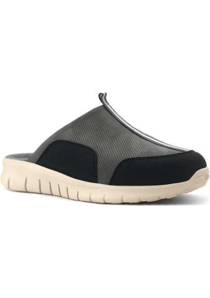 Medikal Hakiki Deri Gri Siyah Krem Tabanlı Comfort Spor Terlik fiyatları