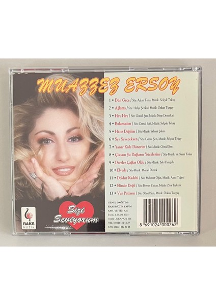 Muazzez Ersoy Sizi Seviyorum CD (Orijinal Dönem Baskı Cd) fiyatları