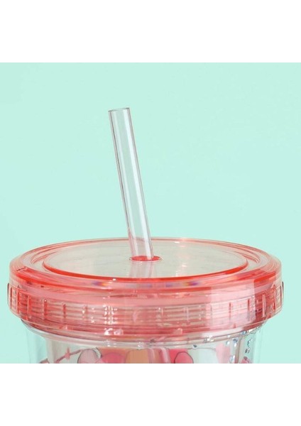 Renkli Pipetli 320ML Sulu Plastik Şişe, Eğlenceli ve Kullanışlı Tasarım indirimleri