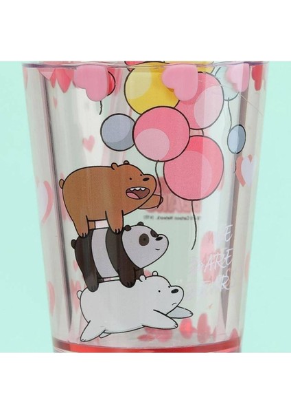 Renkli Pipetli 320ML Sulu Plastik Şişe, Eğlenceli ve Kullanışlı Tasarım