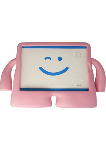 iPad 4 9.7 Kılıf Karakter Tablet Silikon - Açık Pembe