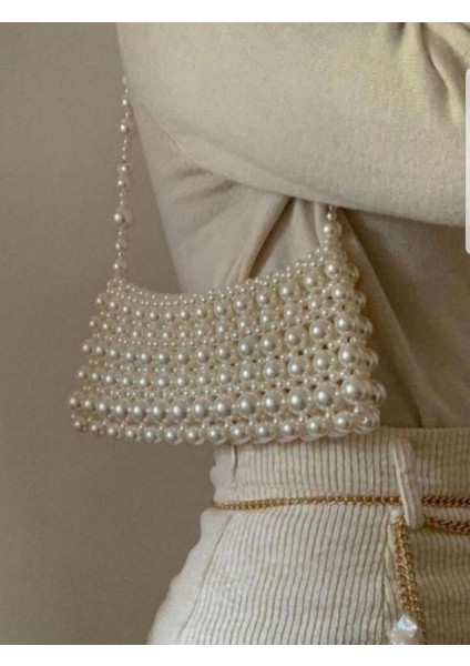 El Örmesi - İnci Şık Omuz Çantası- Günlük ,Özel Gün (Nikah,Düğün)