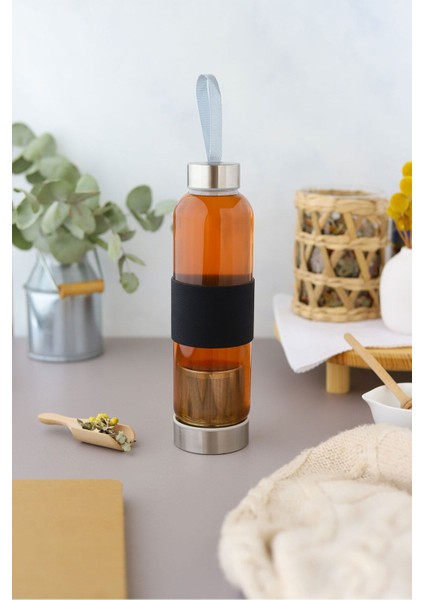 Turuncu Borosilikat Cam Matara, Şık Içecek Kabı modelleri