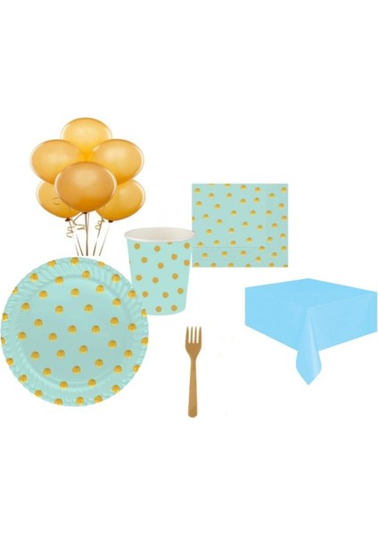 16 Kişilik Renkli Tabak ve Bardak Seti, Doğum Günü Kutlaması Için Ideal fırsatları