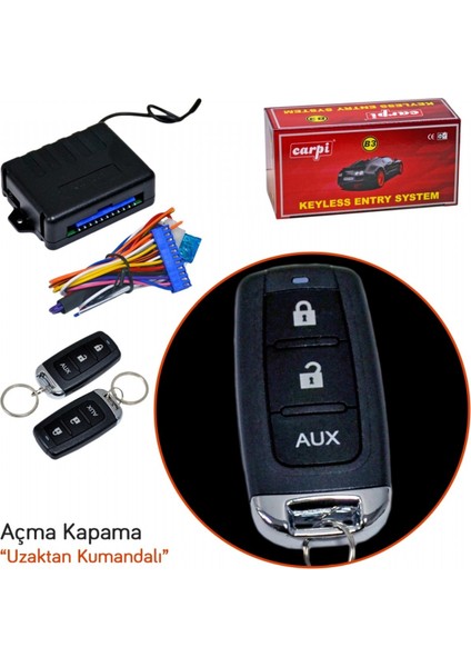 Açma Kapama 12V Siyah Kumandalı 3 Tuşlu Sinyal Çıkışlı BR4602601 fiyatları