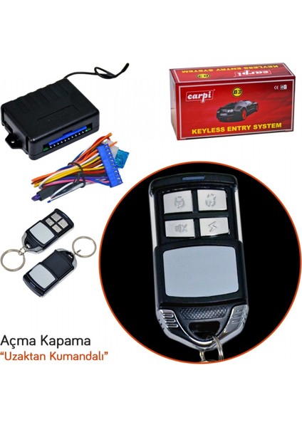 Açma Kapama 12V Kapaklı Siyah Kumandalı 4 Tuşlu Sinyal Çıkışlı BR4602605 fiyatları