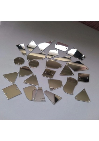 Kendi Kolyeni Yap - 4cm, 50 Adet Akrilik Sarı Renkli Takı Malzemesi