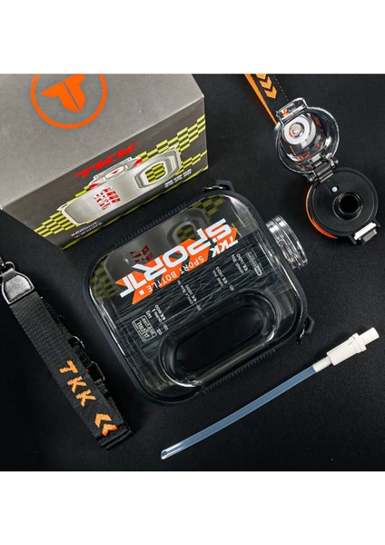 Pipetli 1000 ml Tritan Su Matara, Rahat Kullanım, Bpa Içermeyen, Askılı, Pembe fırsatları