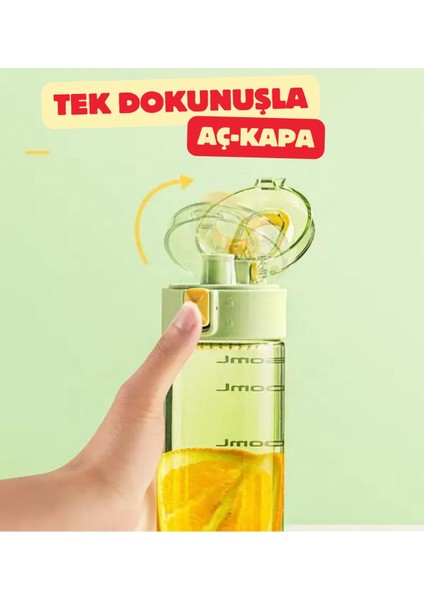 450ML Spor Matara, Skalalı, Kulplu, Kilitli, Tritan, Rahat Içim, Yeşil fırsatları