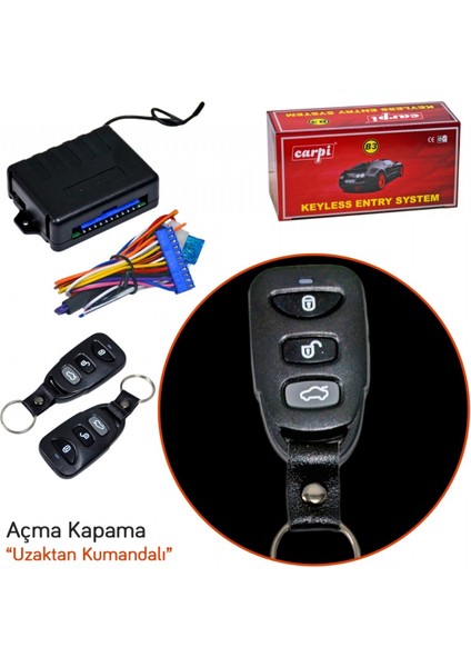 Açma Kapama 12V Kemerli Siyah Kumandalı 3 Tuşlu Sinyal Çıkışlı BR4602610 fiyatları