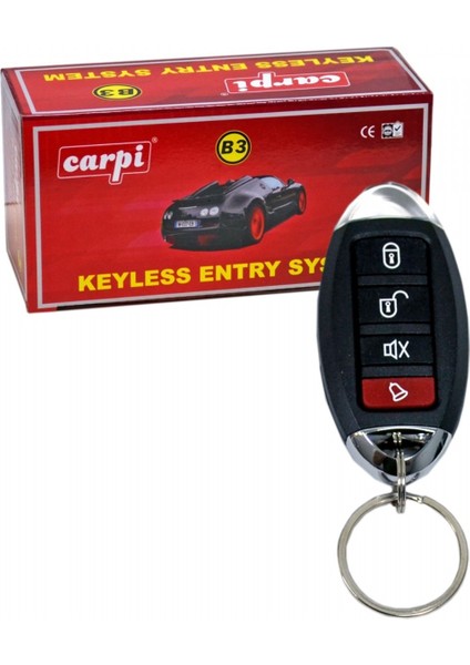 Açma Kapama 12V Kristal Siyah Kumandalı 4 Tuşlu Sinyal Çıkışlı BR4602613