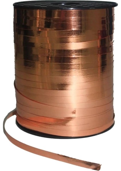 Parlak Renkli Metalik Şerit Rafya, 200M, 8mm, Balon Süsleme Kurdele, Pembe fiyatları