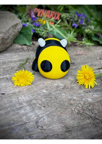 Arı Oyuncak - Altın Işık Çiçeği'nin Peşindeki Bebek Arı🌼🐝3d Hareketli Organik Model - Orta Boy