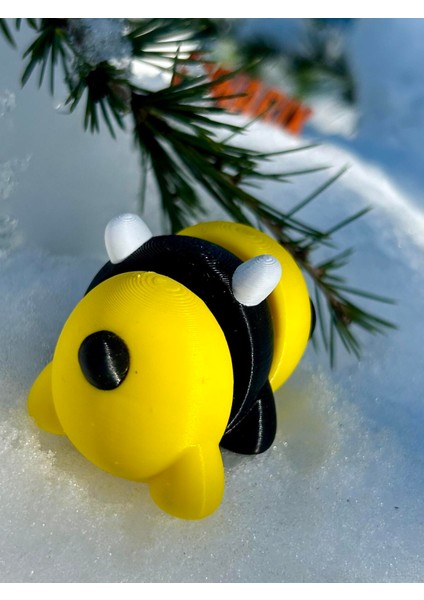 Arı Oyuncak - Altın Işık Çiçeği'nin Peşindeki Bebek Arı🌼🐝3d Hareketli Organik Model - Orta Boy