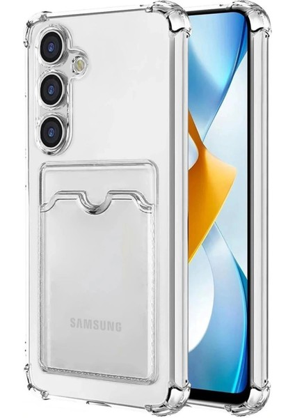 Bfs Samsung Galaxy S24 Kılıf Kart Şeffaf Silikon - Şeffaf