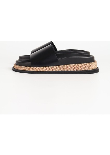 Kadın Hasır Detaylı Siyah Terlik 3073 fiyatları