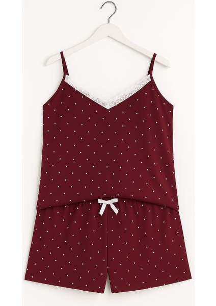 Kadın Büyük Beden Ip Askılı Bluz ve Şortlu Alt Üst Pijama - Geniş Kesim - Ölçüler Ürün Açıklamasında fırsatları