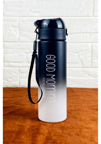 500CC Siyah Beyaz Su Şişesi, Hafif , Pratik Kullanım