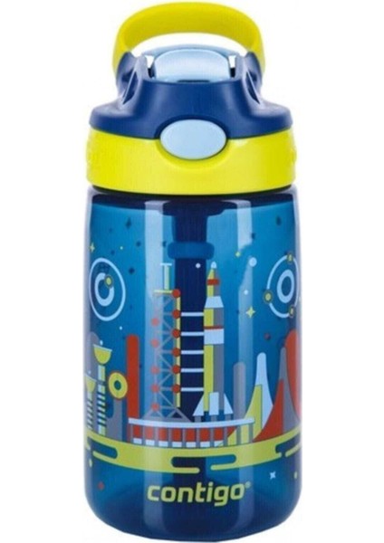 Renkli Uzay Temalı 420 ml Çok Amaçlı Su Şişesi