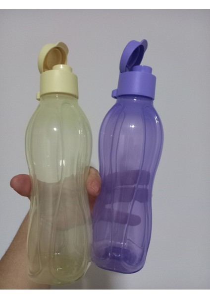 Mor Renkli 0,50 L Şişe Suluk ve Matara Seti, Kullanışlı ve Hafif Tasarım