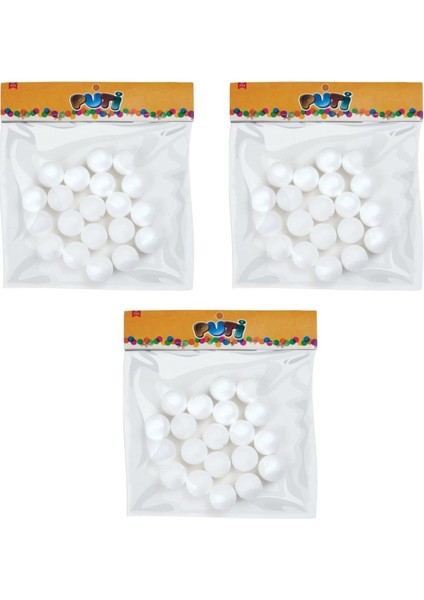 3 cm Köpük Strafor Top 20 Adet (3 Paket)