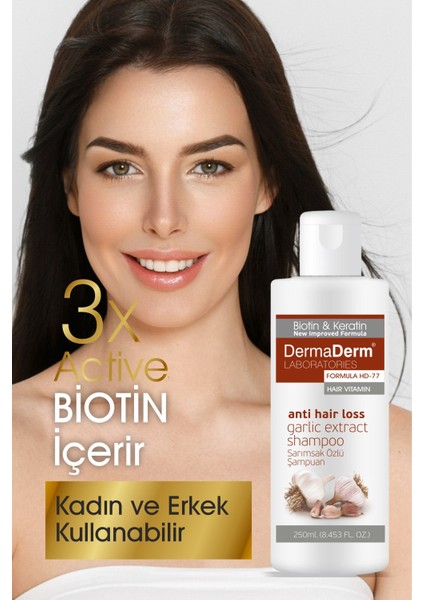 Saç Hacimlendirici Biotin ve Keratin Içeren Sarımsak Özlü Şampuan 250 ml fiyatları