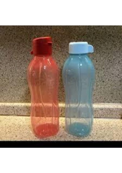 Mavi 500 ml Iki Adet Şişe Suluk Seti, Şık ve Hafif Taşıma Kolaylığı Sağlar