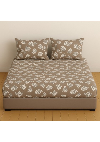 Çift Kişilik Desenli Lastikli Çarşaf Seti 160X200 cm + 2 Adet Yastık Kılıfı 50X70