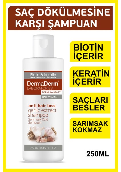 2 Adet Saç Biotin ve Keratin Içeren Sarımsak Özlü Şampuan 2 x 250 ml modelleri
