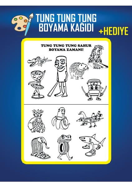 Tung Tung Tung Sahur Elit Set – Tüm Brainrot Karakterleri - 17 Adet Figür
