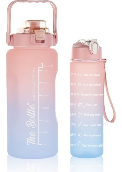 Mor Motivasyonel Suluk Seti 2000 ml ve 900 Ml, Şık ve Kullanışlı Tasarım