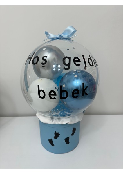 Yeni Doğan Hediye Balon Kutusu ( Kişiselleştirilebilir)