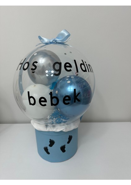 Yeni Doğan Hediye Balon Kutusu ( Kişiselleştirilebilir) modelleri