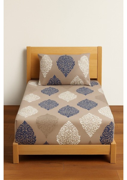 Tek Kişilik Desenli Lastikli Çarşaf Seti 100X200 cm + 1 Yastık Kılıfı 50X70