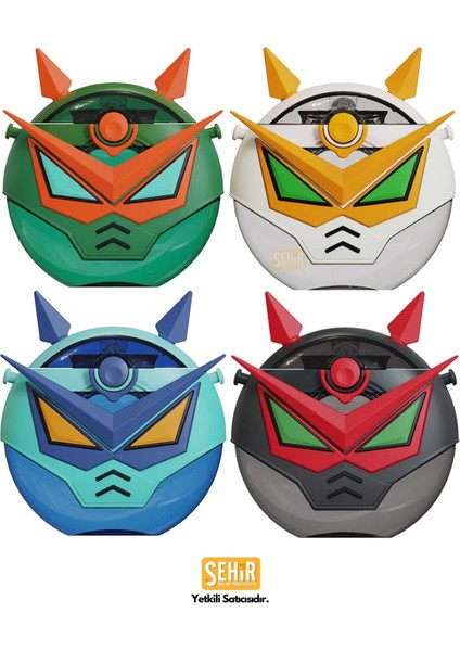 Çocuklar Için 630ML Silikon Robot Temalı Pipetli Askılı Matara