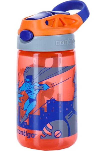 Renkli Çocuk Su Matarası, 420ML, Tek El Bas, Emzikli, Süper Kahraman Tasarımı modelleri
