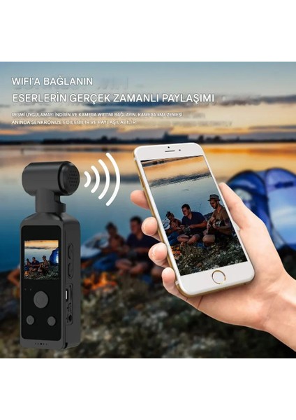 4K Ultra Hd Eylem Kamerası 270 Derece Dönebilir Vlog Spor Wifi Mini Su Geçirmez Kılıflı Kamera fiyatları